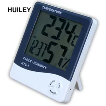 Комнатный термометр и гигрометр электронный цифровой ЖК C/F Температура измеритель влажности Будильник часы метеорологическая станция Спальня дома