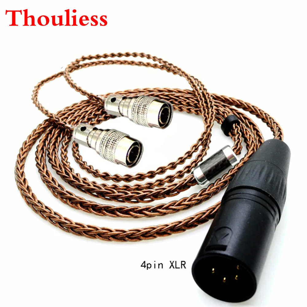 Thouliess 8 cores Single Crystal Copper Headphone Upgrade Cable for Mr Speakers Ether Alpha Dog Prime Headphones