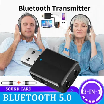 

3 in 1 USB Bluetooth 5.0 Audio Transmitter/Receiver Adapter Portable for TV/PC/Car H-best