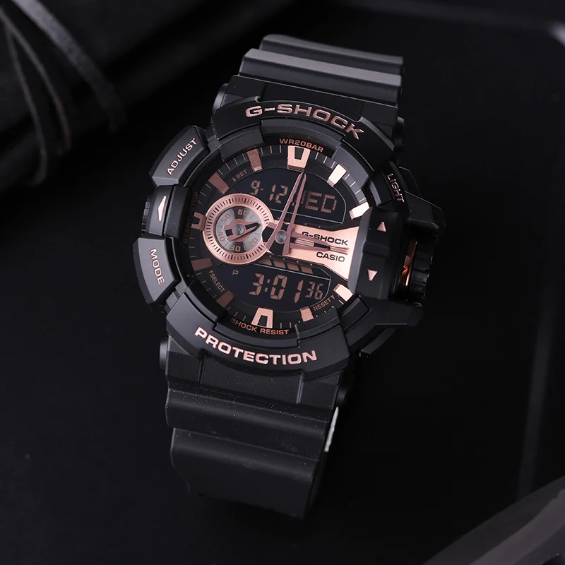 Оптическими зумом Casio Часы мульти-функциональный Спорт на открытом воздухе водонепроницаемые мужские часы GA-400GB-1A4