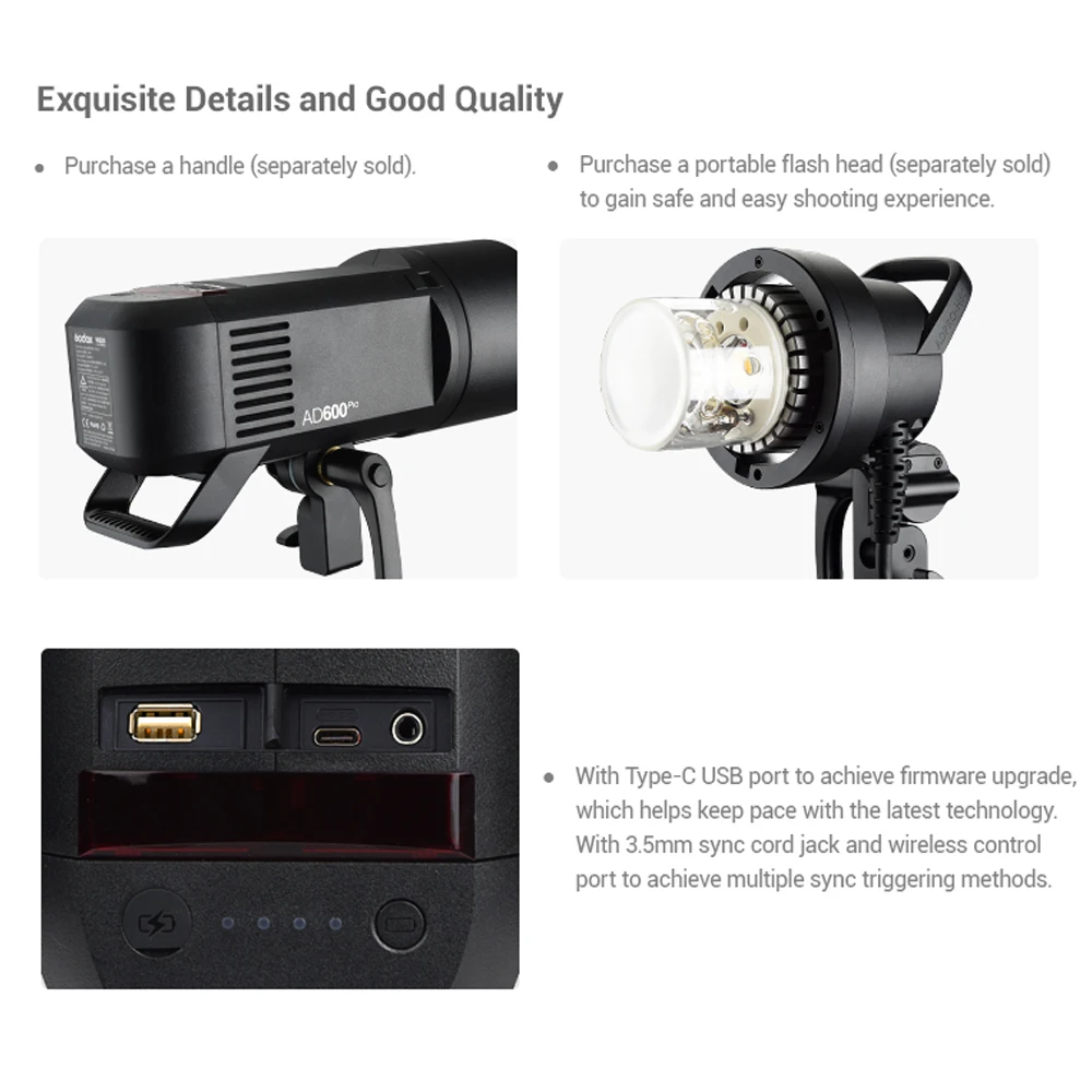 Godox AD600Pro стробоскоп 600Ws 2 4G беспроводной X TTL GN87 1/8000s Высокоскоростная