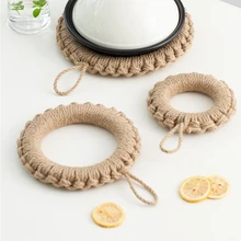 Creative Hand-woven Straw Kitchen Pan Pad Heat Insulation Pad Household Heat Resistant Table Mat