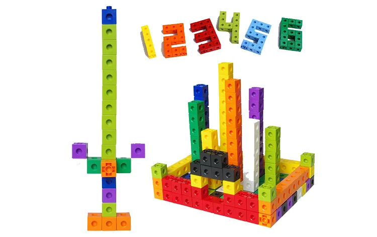 Lote de Plástico Brinquedos de Construção Crianças Brinquedos Educativos Montessori Educação Precoce Construção Quebra-cabeça Sólido Montado 100 Pçs 3 Brinquedos e hobbies