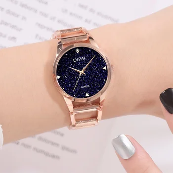 

Korean Style 2019 Quartz Watch New Classic Ladies Watch Trend Steel Belt Folding Buckle Ladies Wrist Watch