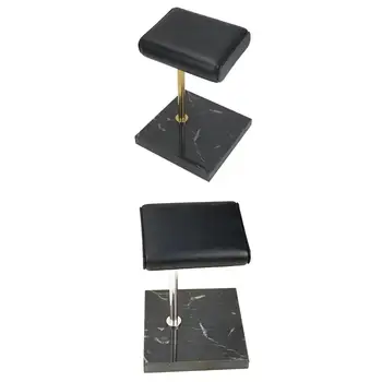 

2pcs Black Marble & PU Watch Holder Stand for Display Golden +Silver Rod