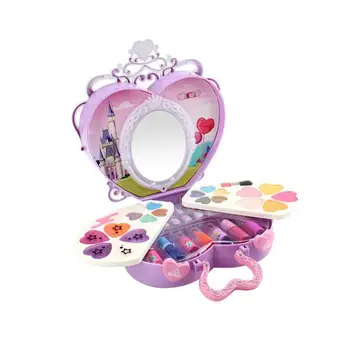 

39 Pcs Cosmetics Set Toy Make Up Kits Cute Play Children Gift Makeup Box Set Safe Non-Tox Girl Makeup Kit Eyeshadow Lipstick