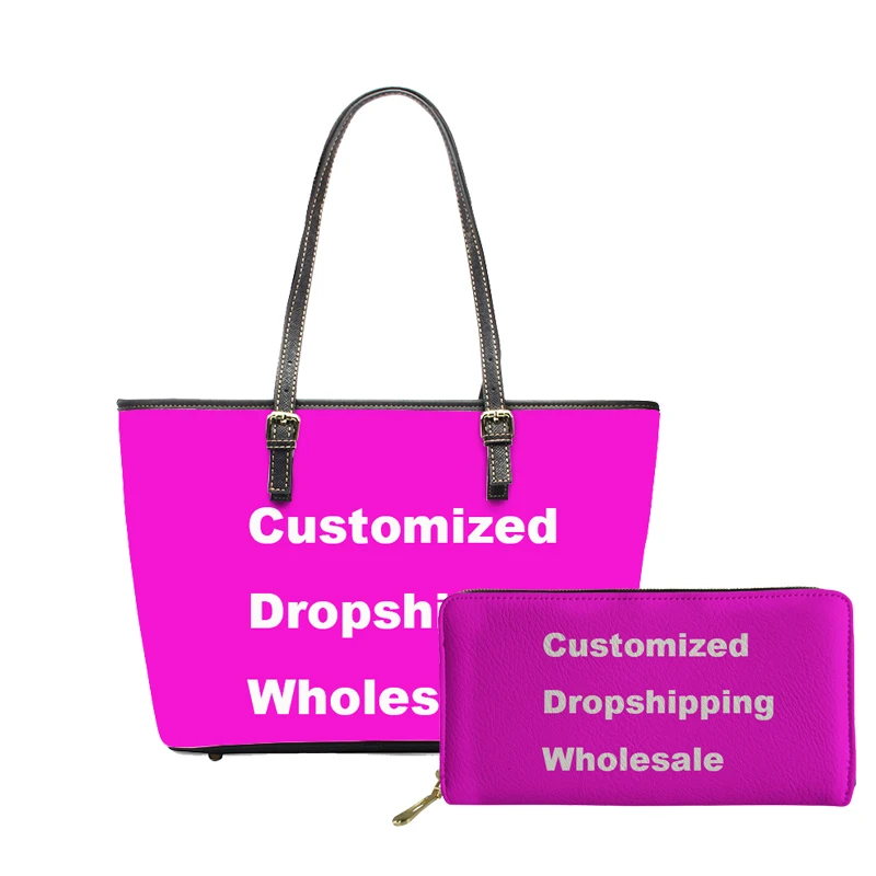 

NOISYDESIGNS Customized Luxury 2pcs/set Women Handbags Designer 2019 Fashion Purse Large Capacity Bolsa Feminina Sac Main Femme