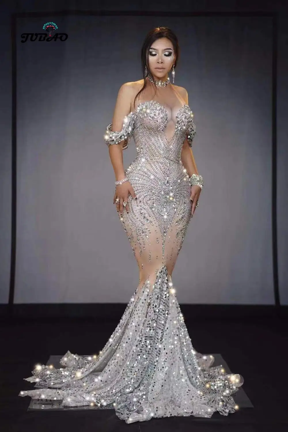 Высокое эластичное платье без рукавов с кристаллами, платье для танцев, Dj ds Customs, Женская сексуальная одежда, женская одежда, простая