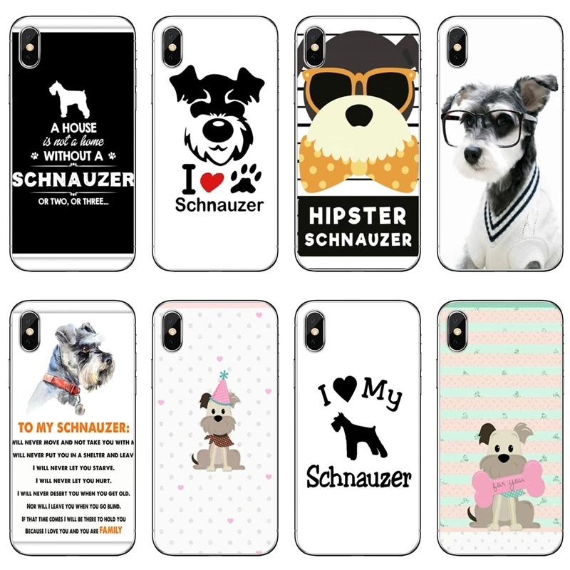 Miniature Schnauzer Puppy dog For Samsung Galaxy S10 Lite S9 S8 S7 S6 edge Plus S5 S4 Note 9 8 5 4 mini cover case | Мобильные