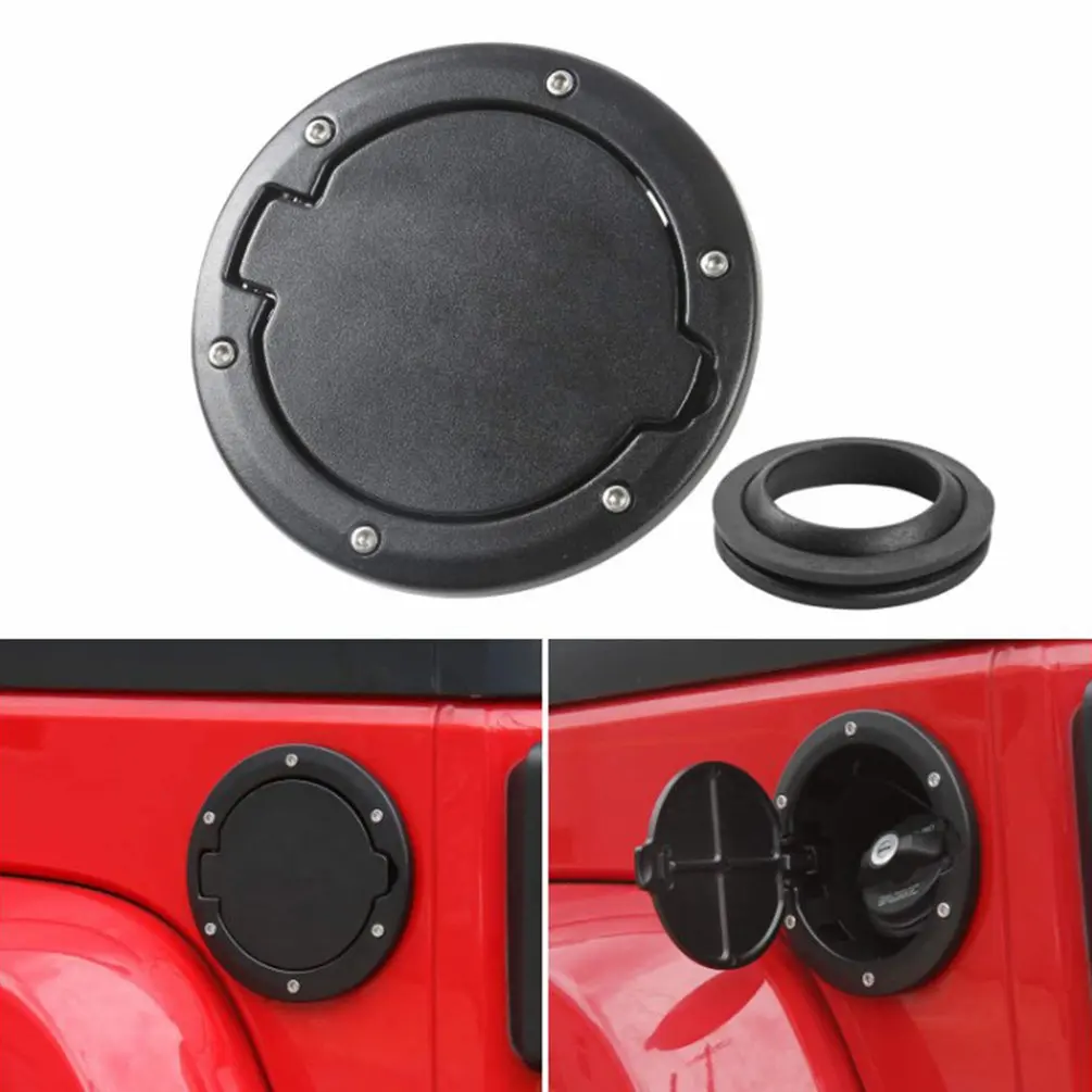 Алюминиевый сплав для 2007- Jeep Wrangler JK авто автомобиль газ топливный бак крышка эксклюзивная крышка-задняя панель с логотипом декоративные аксессуары