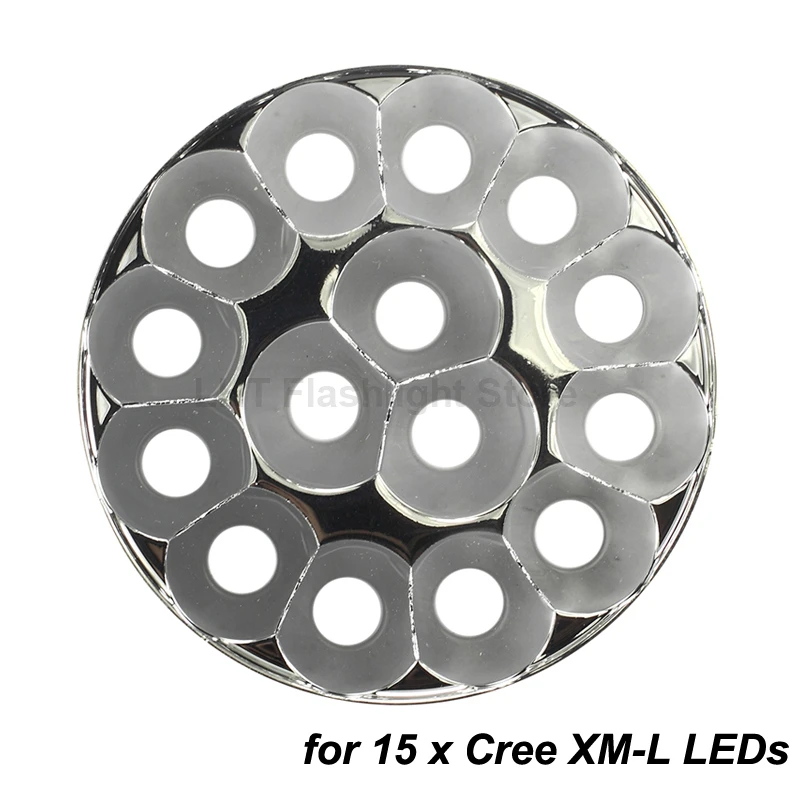 

74mm (D) x 16.3mm (H) SMO Aluminum Reflector for 15 x Cree XM-L