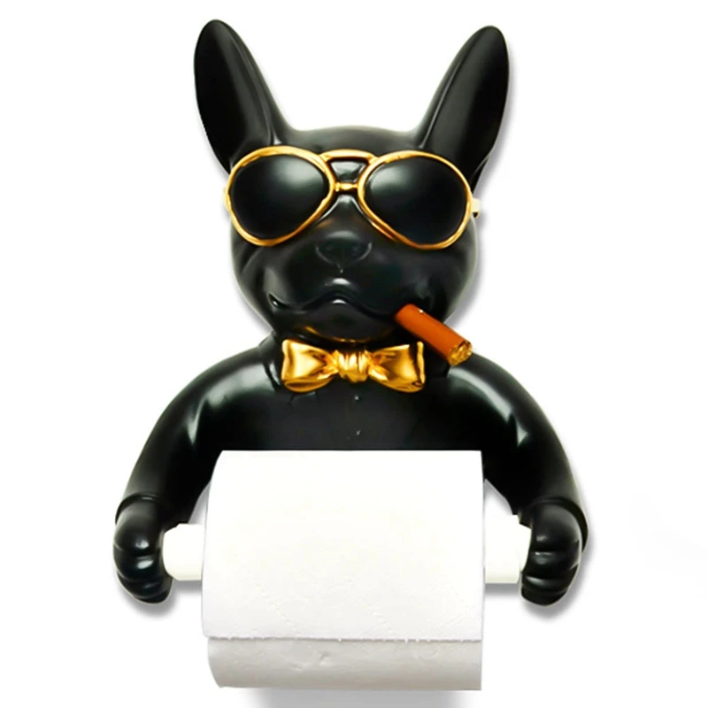Держатель для туалетной бумаги, изображение собаки, гигиенический резиновый лоток, Пробивка, ручной бумажный лоток, бытовая бумажная вешалка для полотенец, катушка - Цвет: 1PCS