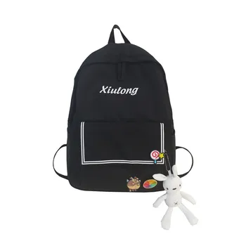 

Cartoon Embroidery Women Backpacks Preppy Fresh School Bag for Teenager Girl Korean Style Travel Daily Backpack Bags mochila