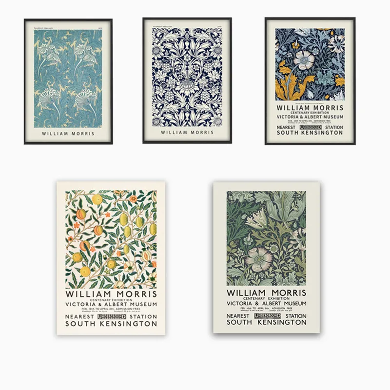 William-Morris-The-Victoria-and-Albert-Museum-Exhibition-Wall-Art-Canvas-Painting-Posters-and-Prints-Living