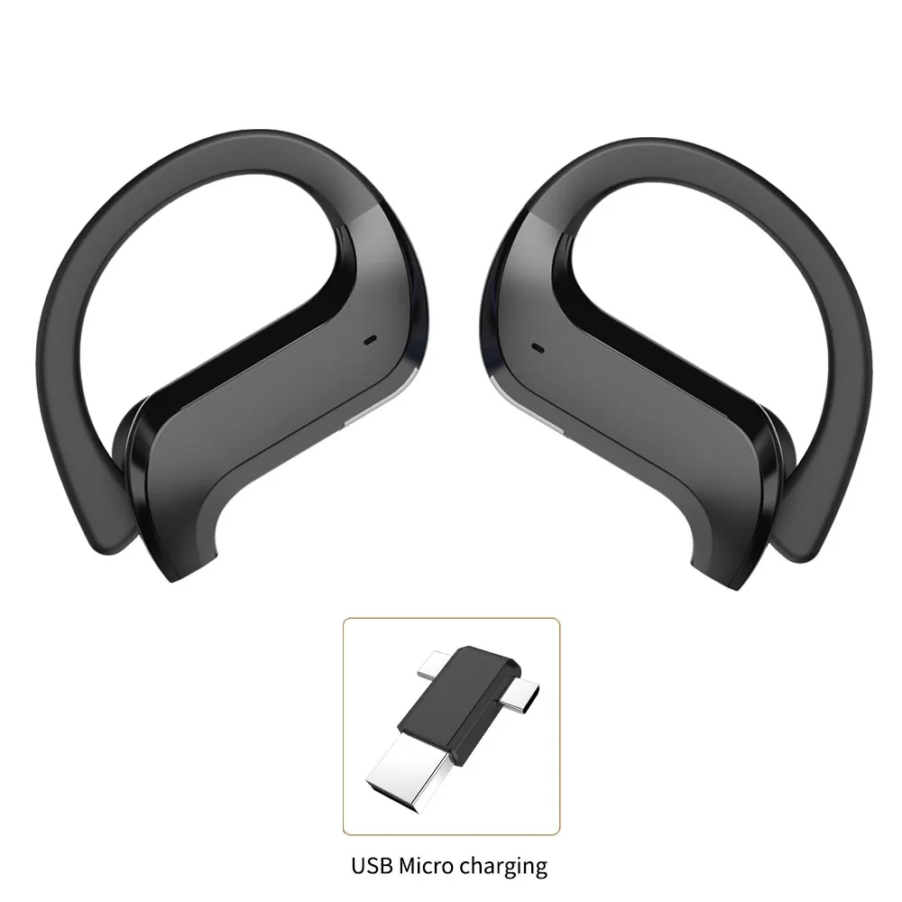 FBYEG новые TWS Bluetooth наушники Bluetooth V5.0 сенсорная гарнитура Hands-free стерео беспроводные наушники-вкладыши - Цвет: MD03-BK