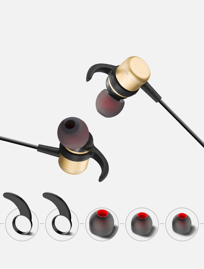 YCH-07 металлический магнит Bluetooth Спорт бег Беспроводная гарнитура стерео Бас bluetooth-гарнитура смарт телефон наушники с микрофоном