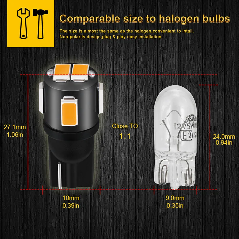 4x T10 W5W Led ���� 194 168 ���� ���� 5630 SMD �ڵ��� LED ������ �� ���׸��� ���� ���� ��Ŀ�� BMW e90 e60 e87 �޸�������