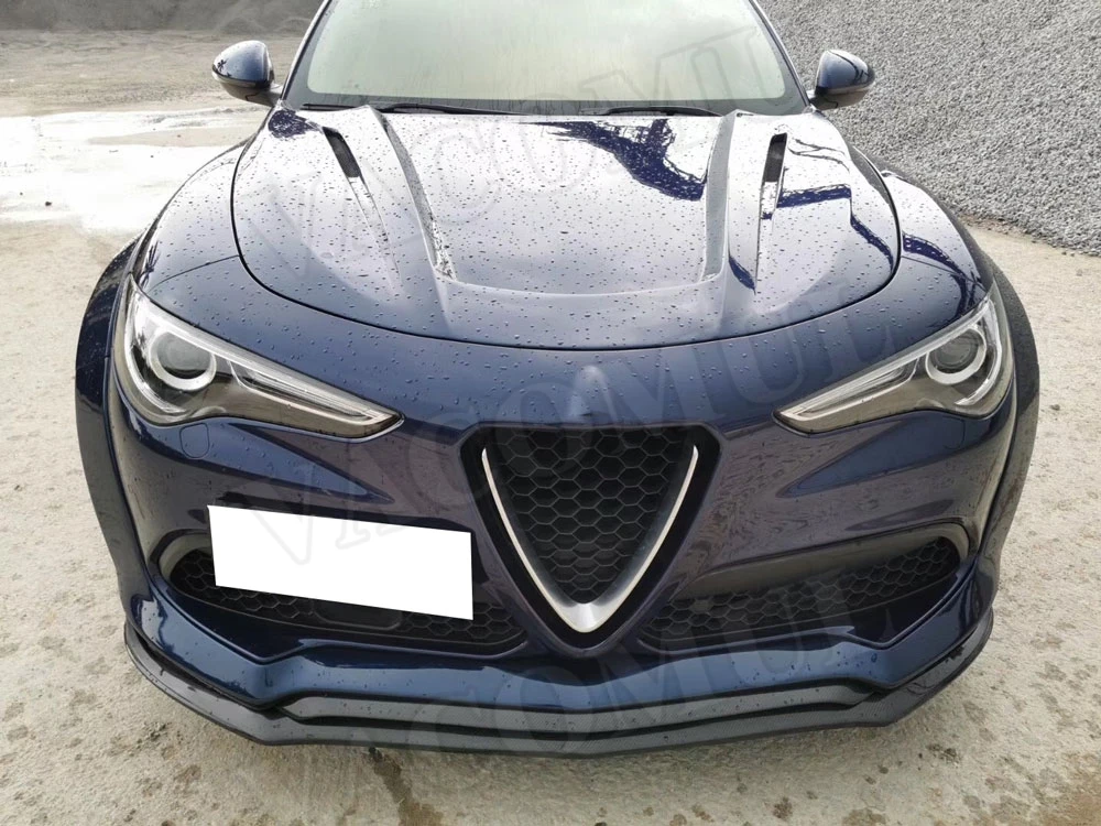Передняя крышка капота двигателя из углеродного волокна для Alfa Romeo Stelvio FRP крышка капота для автомобиля