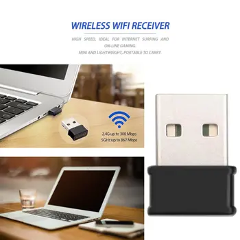 

Mini USB WiFi Adapter 802.11AC Dongle Network Card 1200Mbps 2.4G & 5G Dual Band Wireless Wifi Receiver for Laptop Desktop