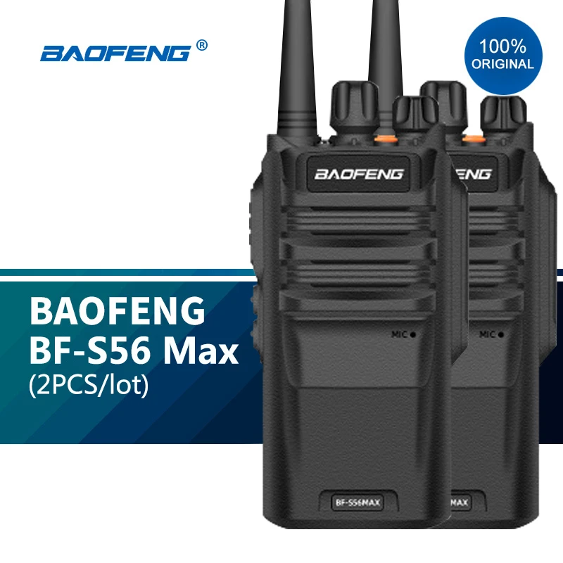 2pc Walkie Talkie Long Range 10KM BF S56 Max IP67 Waterproof High Power 10W рация Transceiver Portable Baofeng Ham Radio New цена и фото