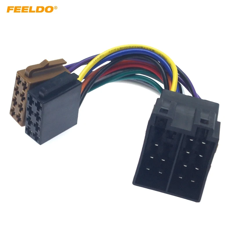 FEELDO Universal Female To Male Car Stereo Radio ISO Wiring Harness Adapter Lead #HQ3687 | Автомобили и мотоциклы