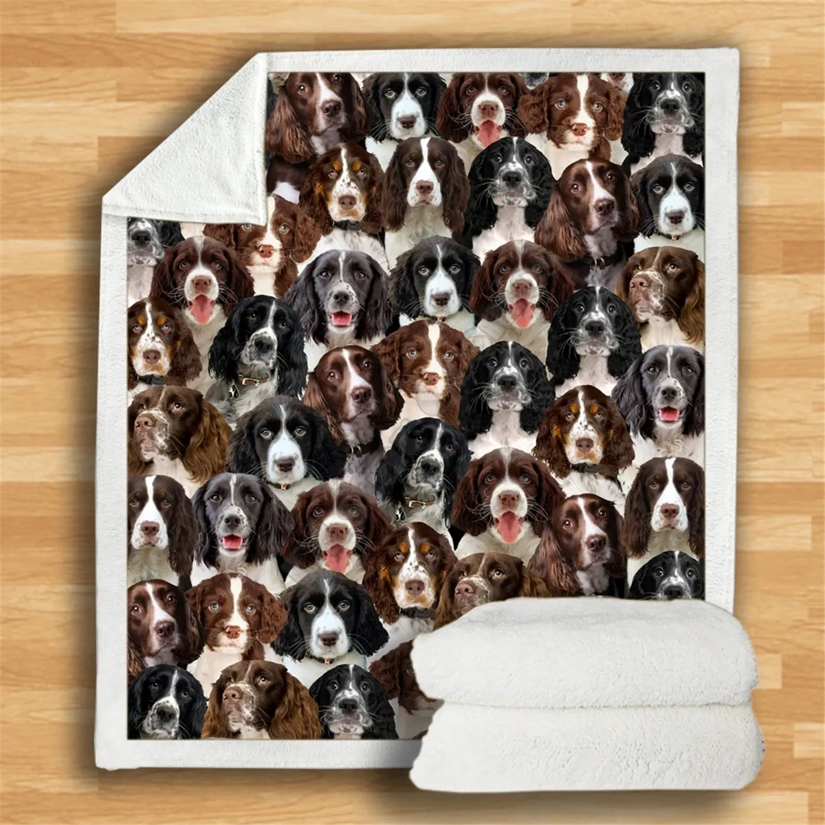

You Will Have A Bunch Of English Springer Spaniels Premium Sherpa 3D printed Fleece Blanket on Bed Home Textiles Dreamlike