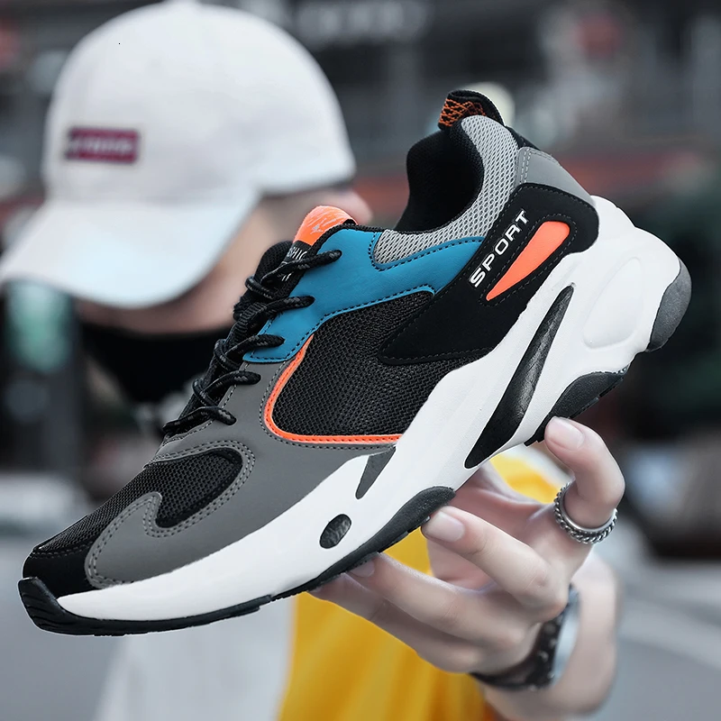 QZHSMY Men Running Casual Men's Vulcanize Shoes Sneakers Tenis Loafers Comfortable Mesh Breathable Plus Size 39-48 Air Male Shoe