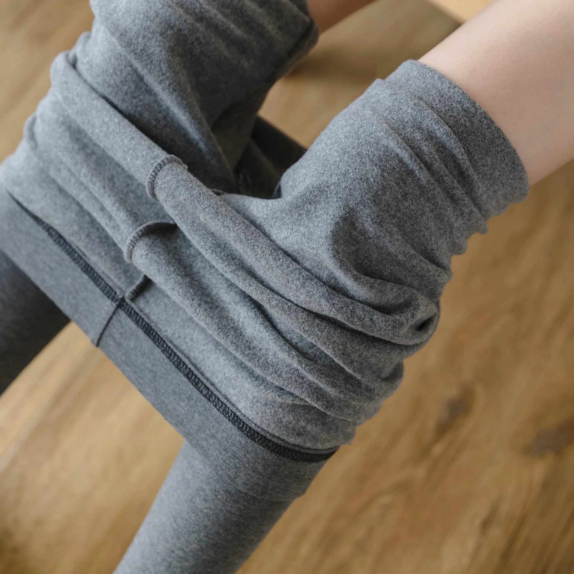 Night Light Glow Moom Ankle Length Leggings Women Black Grey Blue Warm Fleece Velvet Lined Legging High Waist Autumn Winter