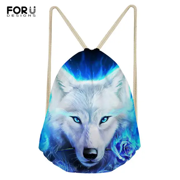 FORUDESIGNS/женские сумки для путешествий с рисунком "Fantasy Wolf"; мужская обувь с карманами; дизайнерский рюкзак для путешествий с изображением животных из мультфильма для мальчиков - Цвет: CDWX3772Z3