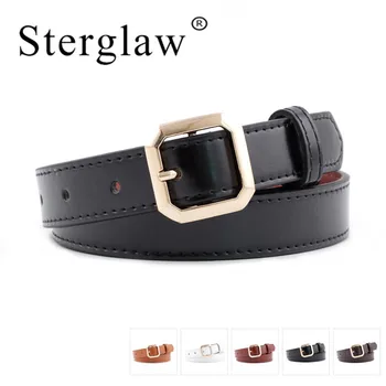 

110x2.3cm fashion female wide leather belt 2020 Silver buckle designer women belts for Jeans Modeling belt Presents for wifeN285