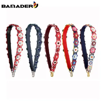 

Leather Bag Shoulder Cowhide Strap Accessories Color Flower Leather Widening Belt Luggage Accessories Shoulder Strap Luxurious