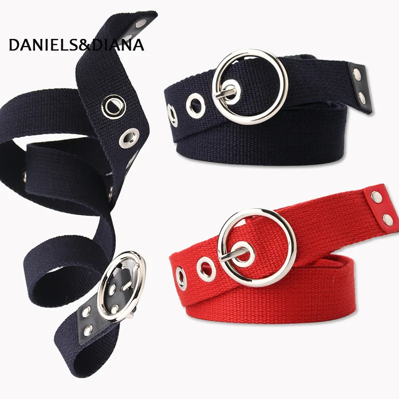 

Women's Casual Canvas Air Hole with Cool Hollow Corns Decorative Waistband Skirt Pants Leather Belt Manufacturer