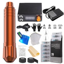 Professional Ares Quality Rotary Tattoo Pen Gun Kit High Quality Complete Tattoo Machine Kit For Tattoo Beginners Artist TB1007P