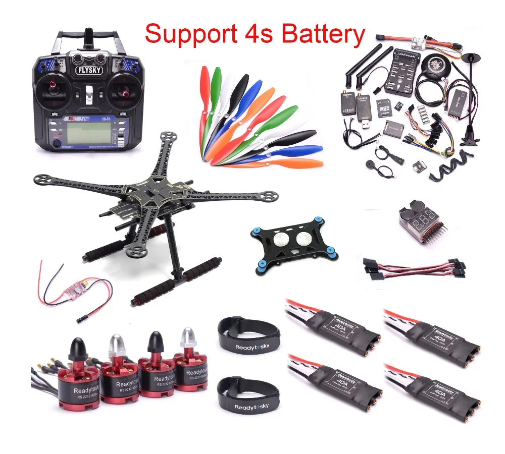 

S500 500mm PCB Quadcopter Kit PIXHAWK 2.4.8 M8N GPS Telemetry 2212 920KV Motor 40A ESC 1045 Prop Flysky I6
