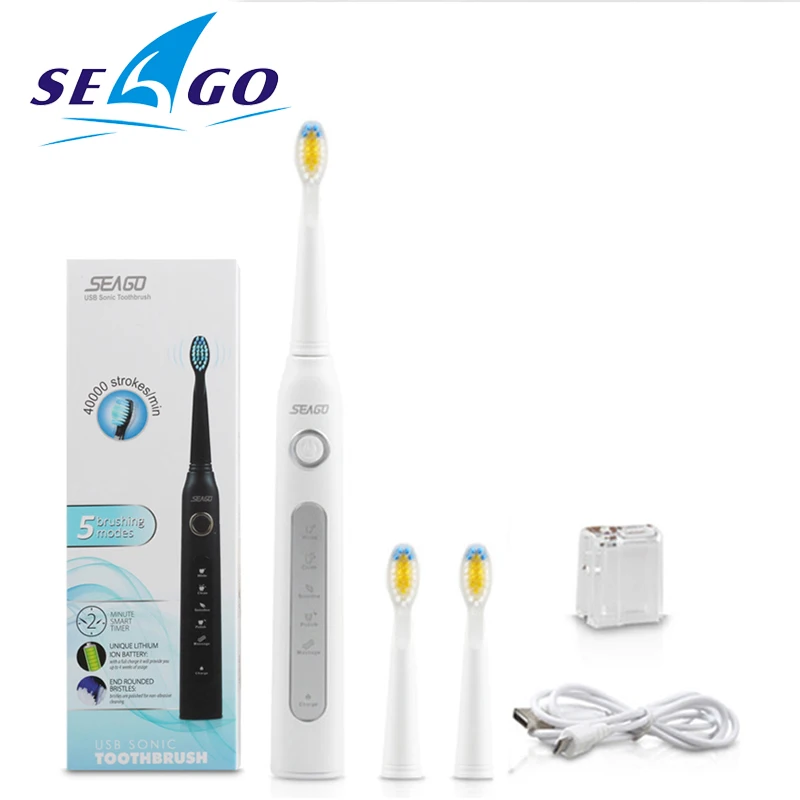 Щетка Зубная аккумуляторная Seago 5 режимов работы USB|Электрические зубные щетки| |