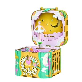 

Robotime 3d Handmade Wooden Puzzles Toys For Children Music Box Assembly DIY Steam Stem Toy For Kids Gifts