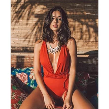 New Sexy One Piece Swimsuit Women Swimwear Push Up Monokini Bandage Bodysuit Female Beachwear Summer Bathing Suits