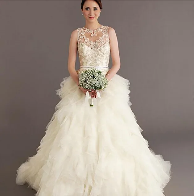 Романтическое Новое модное сексуальное платье с аппликацией из бисера vestido de novia Casamento, бальное платье для невесты, платья для матери невесты