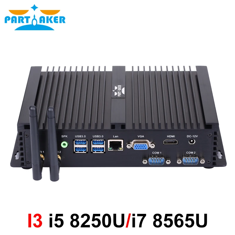 Core i7 8550U i7 8565U 2 RS232 COM industrial mini pc i5 8250U intel NUC Lan 1