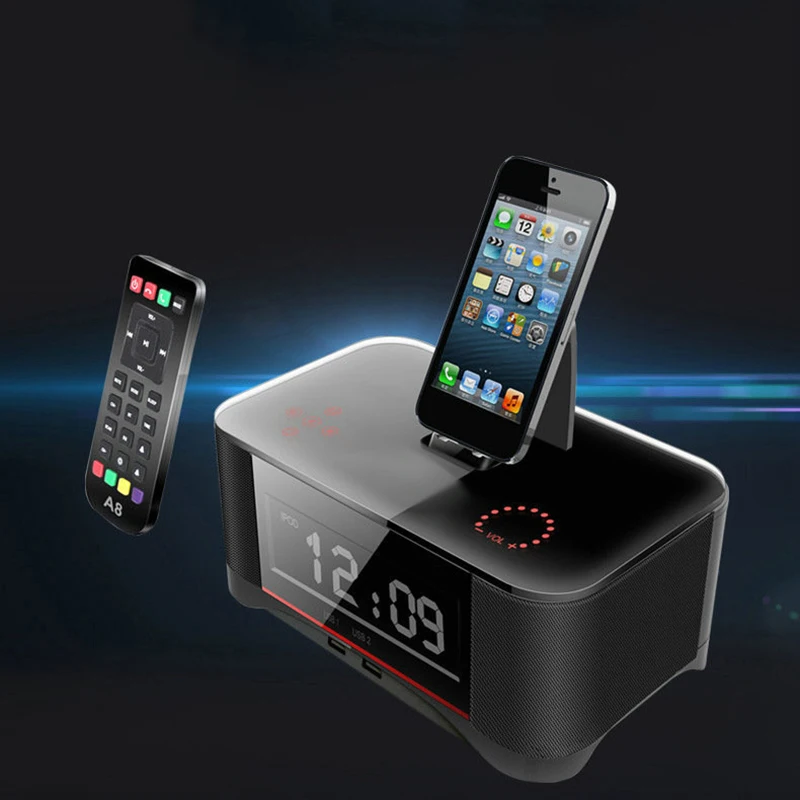 ABKT-Touch будильник зарядное устройство док-станция стерео беспроводной Bluetooth динамик с NFC fm-радио
