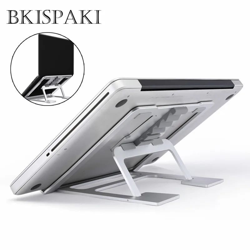 

Laptop Stand Aluminium Adjustable Height Universal Notebook Holder Metal Cooling for MacBook Pro Air Chromebook 11-17inch Holder
