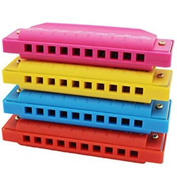 

Music Instrument Educational Child Attractive Funny Toy Baby Supplies Hot Sale New Arrival 10 Holes Plastic Harmonica Kids