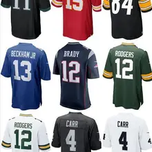 Мужская футболка Carson Wentz 11 Патрик махомс 15 Antonio коричневый 84 Odell Beckham Jr 13 12 Aaron Rodgers Derek Carr 4