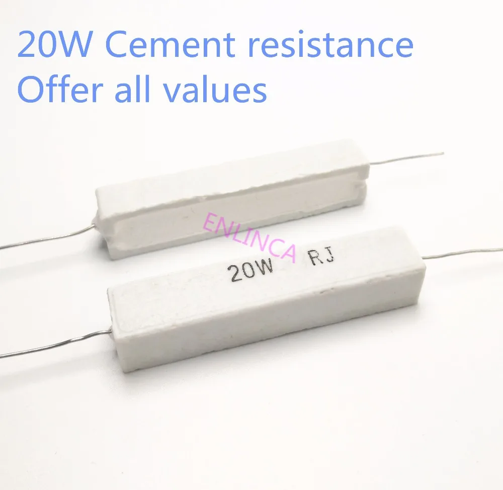 BC Vishay 1pcs AC20 22R ohm 20W 5% Cemented Wirewound Resistor 
