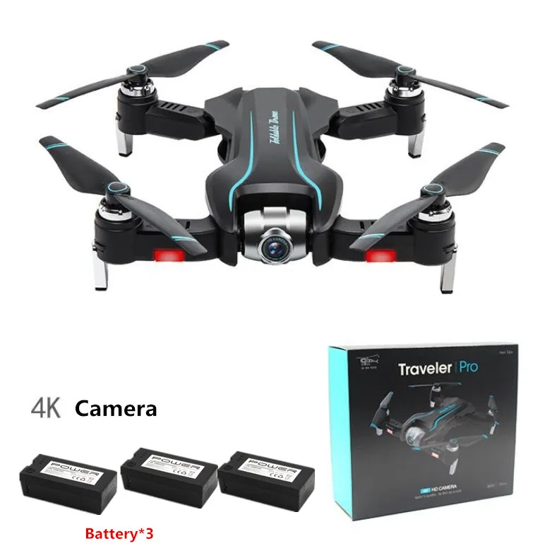 Складывающаяся камера 4 K/1080 P HD с оптическим потоком, wifi, настоящий Радиоуправляемый Дрон, 15 минут, дистанционная регулируемая камера, слежение за мной, Радиоуправляемый квадрокоптер - Цвет: 4K Box 3battery