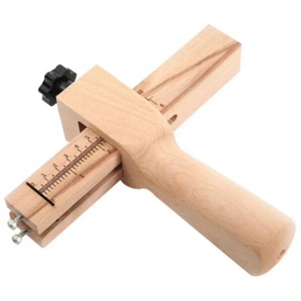 Adjustable Thickness Leather Strap Cutter Leather Craft Strip Belt DIY Hand Cutting Wooden Strip Cutter Tools