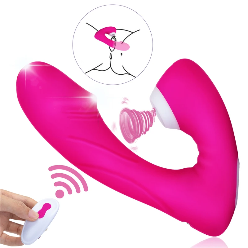 Clitoral Sucking and G-spot Vibrator, 2 In 1 Oral Sucker Clitoris Vibe , Wearable Wireless Control Adult Sex Toy For Women