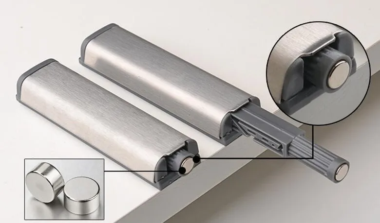 Door Stopper Cabinet Catches Stainless Steel Push to Open Touch Damper Buffers Soft Quiet Closer Furniture Hardware