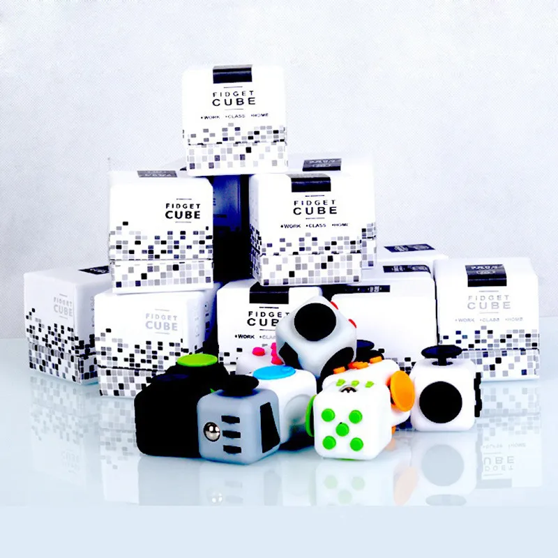 

New 9 Colours Magic Cube Toy anti anxiety stress cube toy dice gifts for Children and adult Anti-stress hand spinner