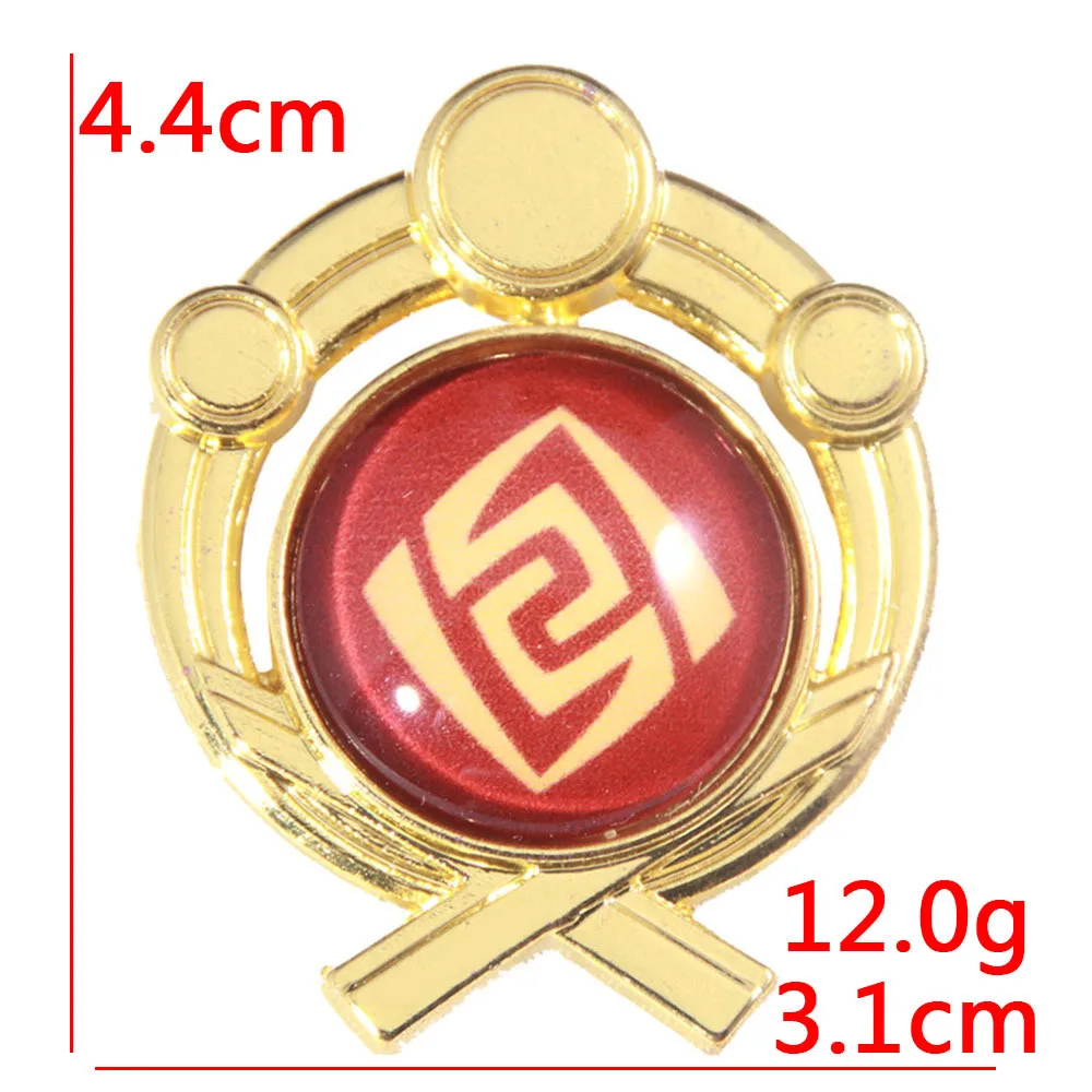 Game Genshin Impact Eyes Of God Mondstadt Pins Brooches Luminous 7 Element Kawaii Cosplay Badges